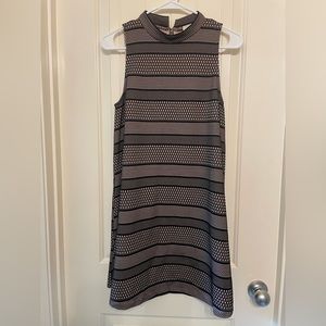 Boutique Dress. Mauve/Nude with Black. Size Small.